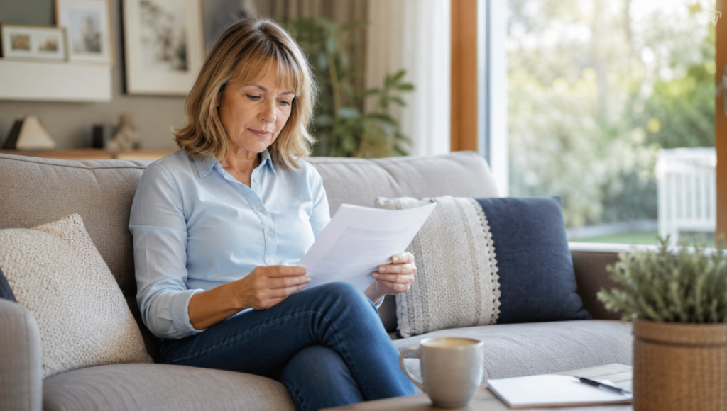 femme regardant ses AGRICA mutuelle remboursement